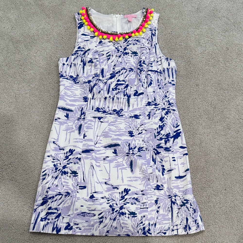 Lilly Pulitzer Dress with Pom-Pom Detail
